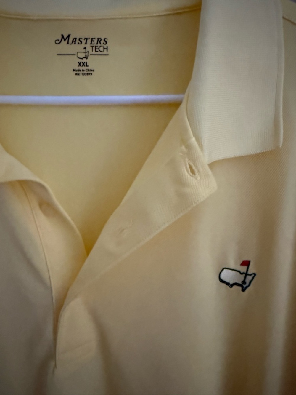 Masters Light Yellow Polo Shirt with Embroidered Logo - Picture 3 of 3